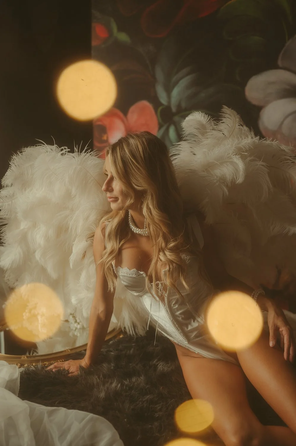Busty blonde angel boudoir image 4