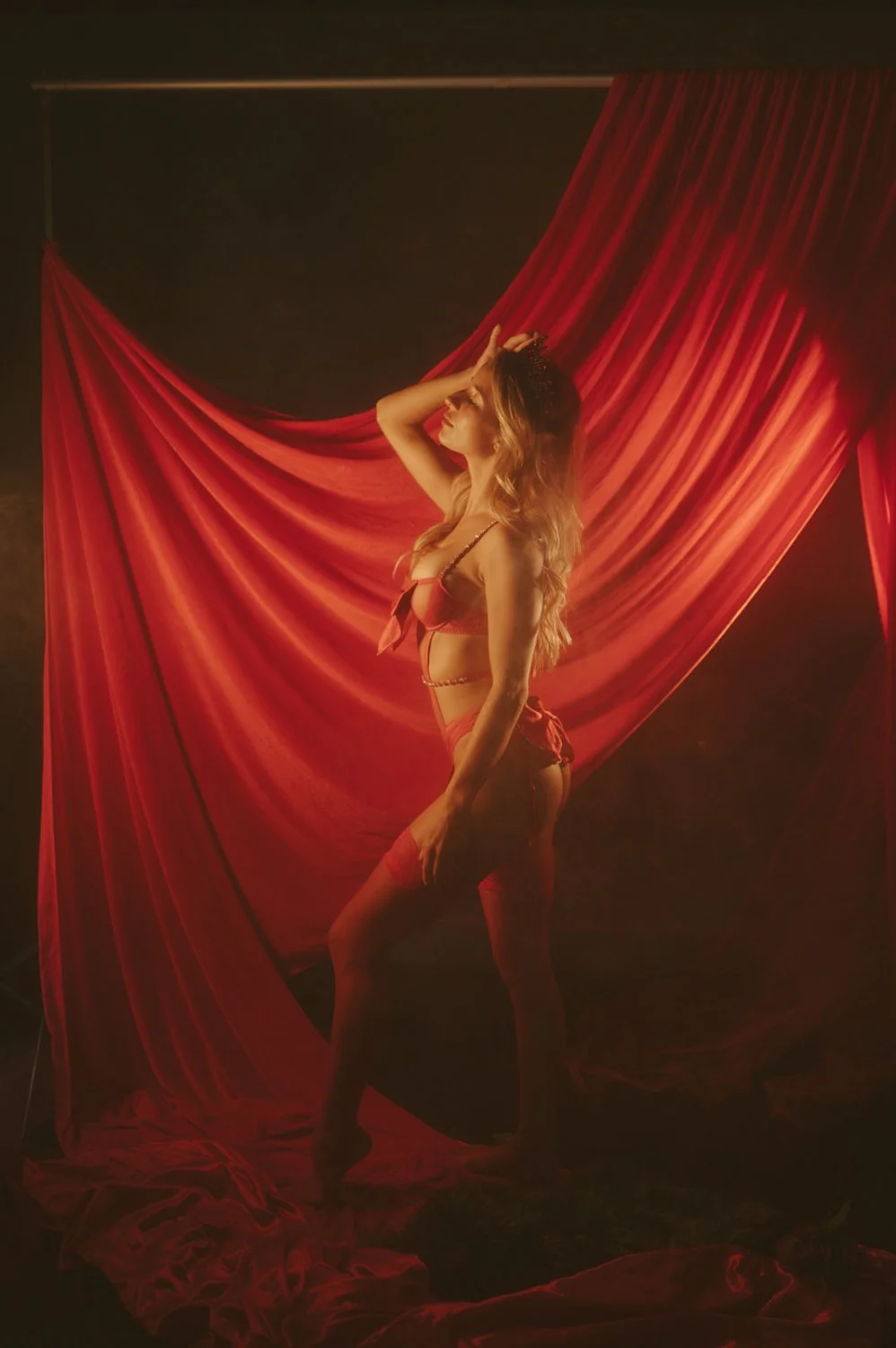 Busty blonde angel boudoir image 49
