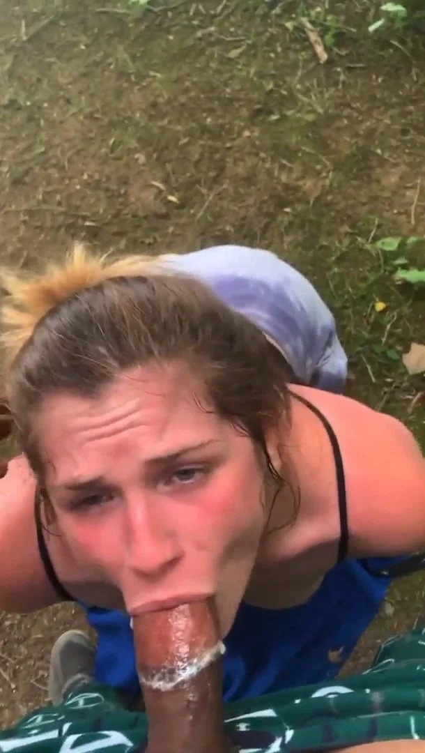 Outdoor bbc blowjob image 5