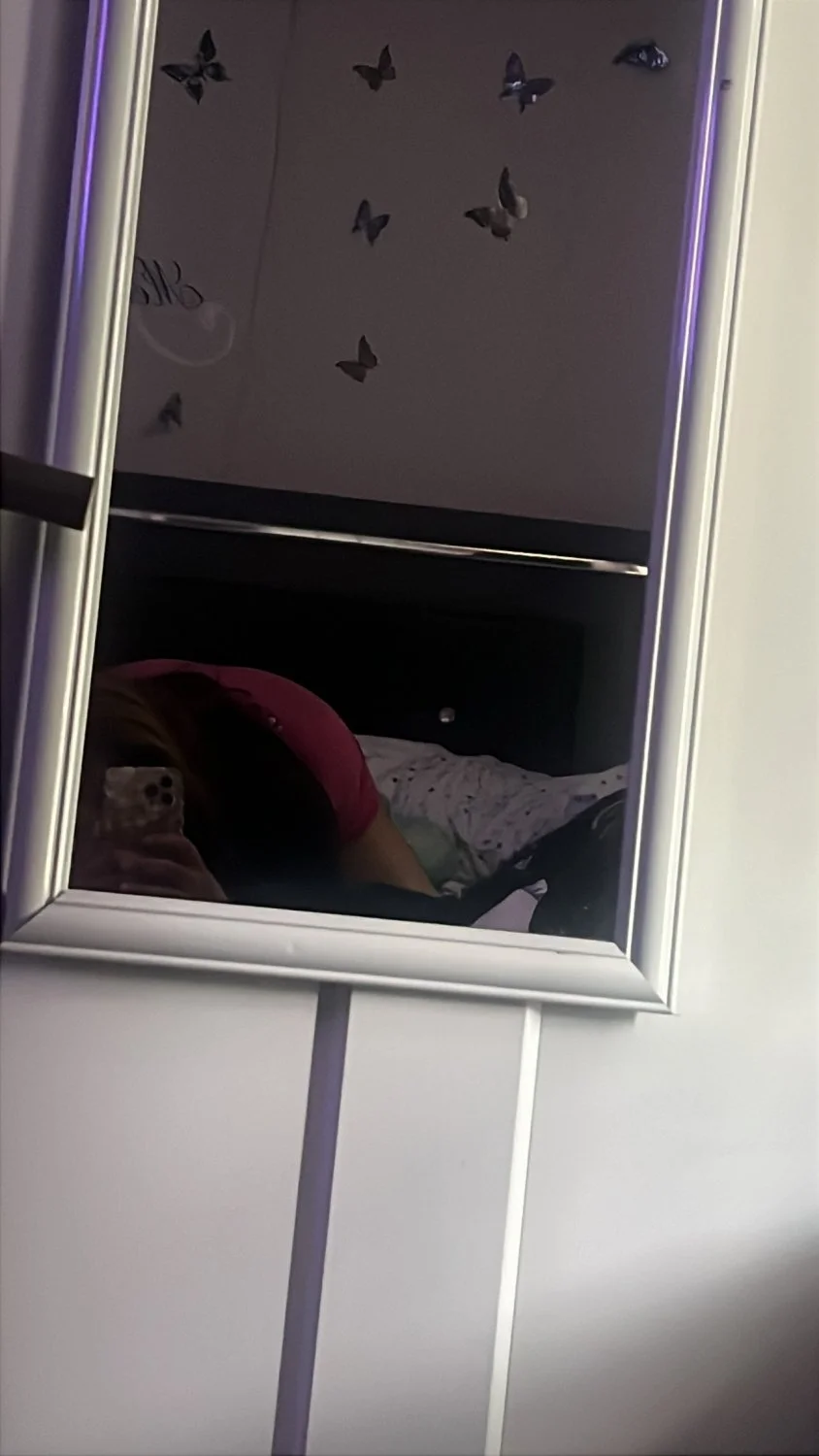 Lightskin nurse in purple lingerie 💜 image 9