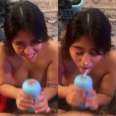 Latina Torta Slut Uses Toy To Jerk Out Cumshot cover image