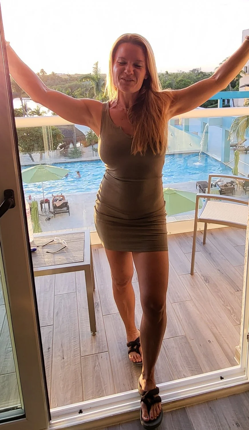 Little green dress hot MILF wife Mom image 24