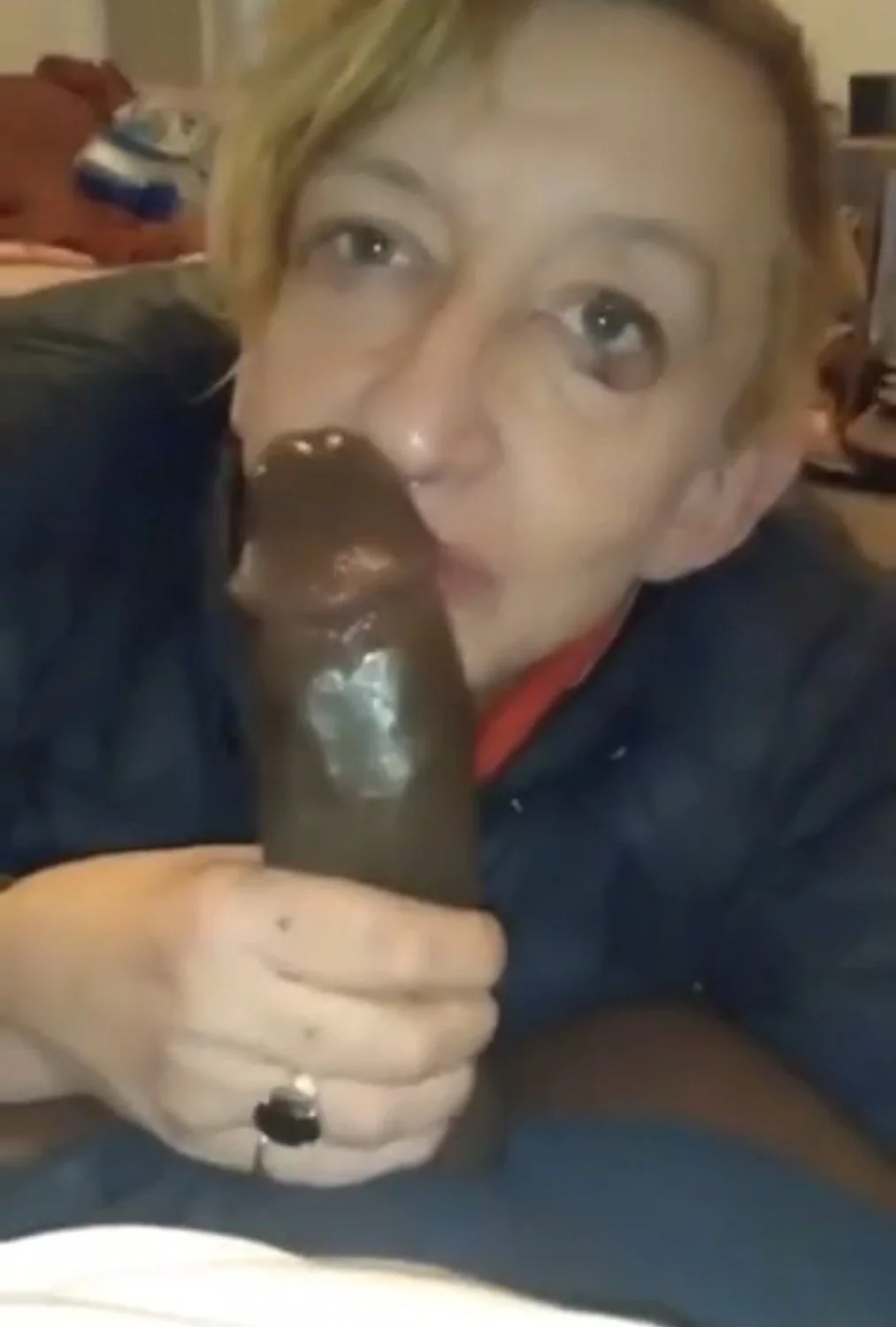 Old toothless crackhead whore giving a gumjob deep-throat and rim job to a nasty BBC. image 1