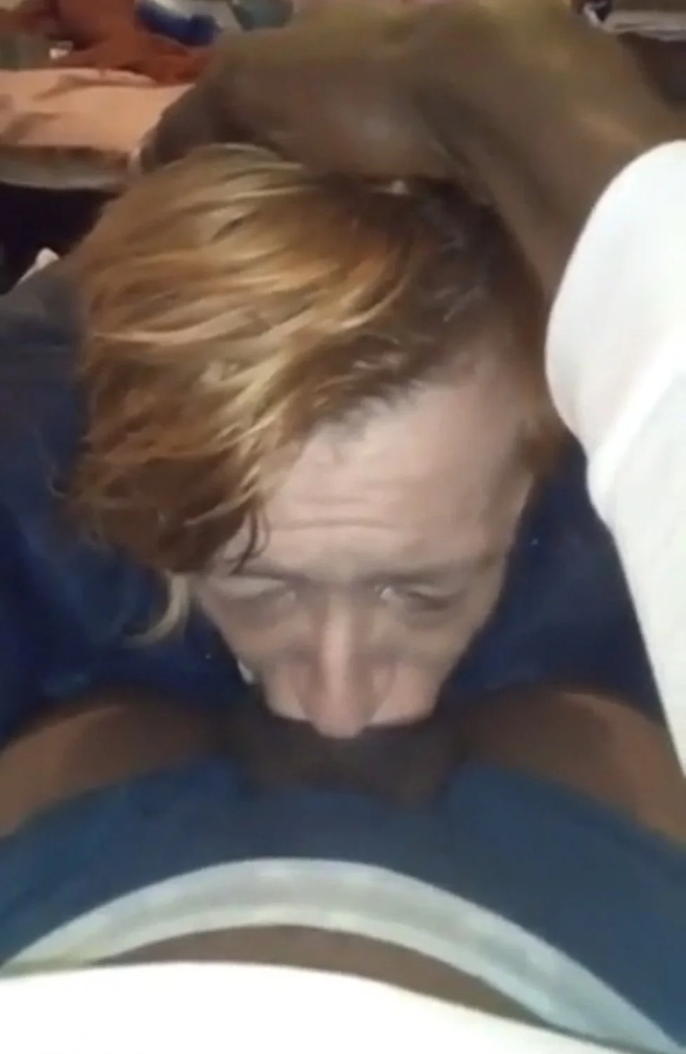 Old toothless crackhead whore giving a gumjob deep-throat and rim job to a nasty BBC. image 11