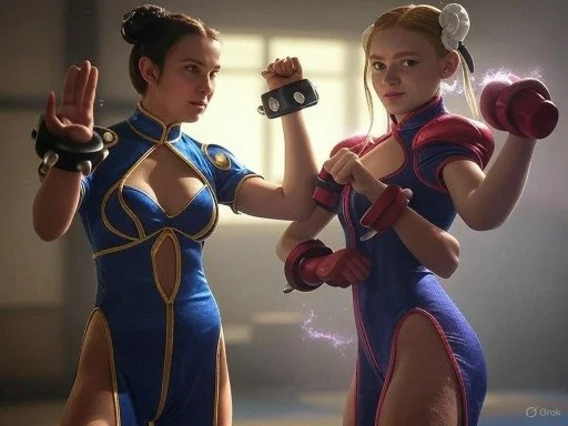 Celebrity Millie as Chun Li ai fakes image 17