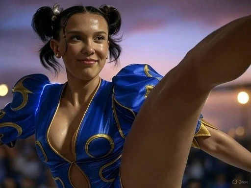 Celebrity Millie as Chun Li ai fakes image 2