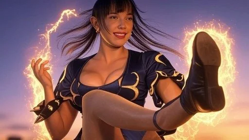 Celebrity Millie as Chun Li ai fakes image 26