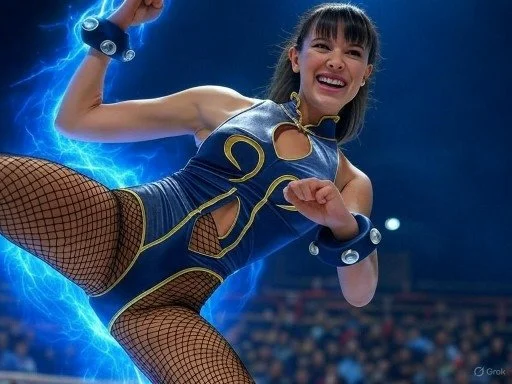 Celebrity Millie as Chun Li ai fakes image 29