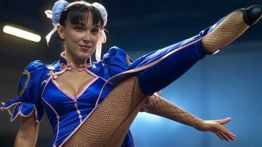 Celebrity Millie as Chun Li ai fakes image 36