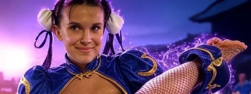 Celebrity Millie as Chun Li ai fakes image 37