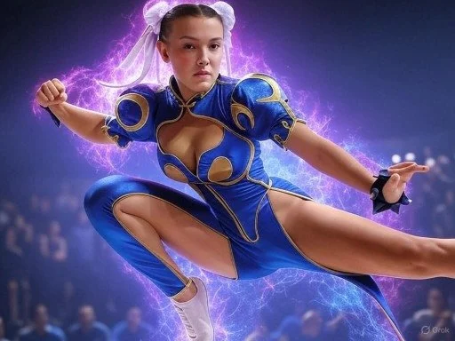 Celebrity Millie as Chun Li ai fakes image 4