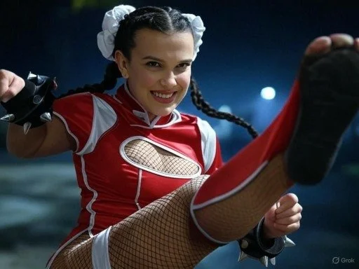 Celebrity Millie as Chun Li ai fakes image 41