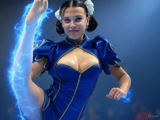 Celebrity Millie as Chun Li ai fakes image 46