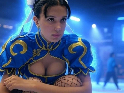 Celebrity Millie as Chun Li ai fakes image 48