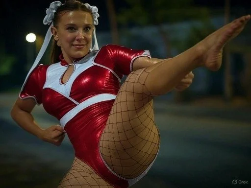 Celebrity Millie as Chun Li ai fakes image 8