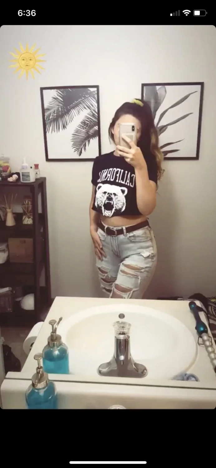 Hometown crush looks so good sucking this lucky guys cock in her room image 16