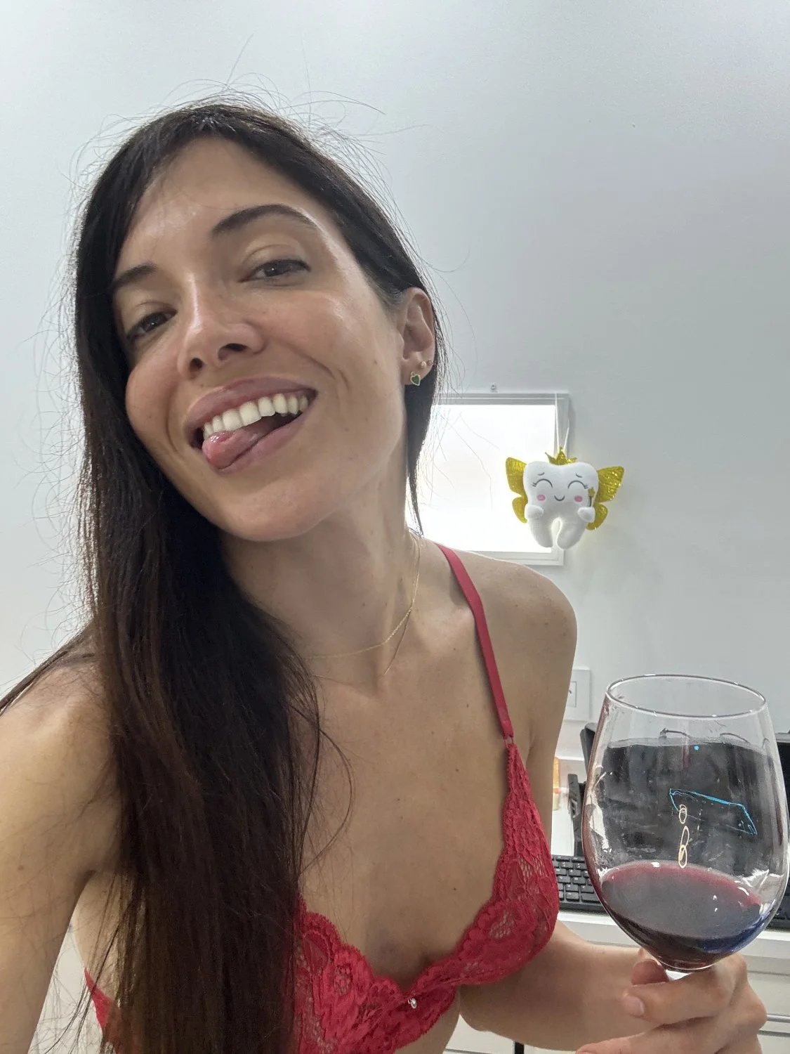 Having a glass of wine and fucking in my office is the best plan main image