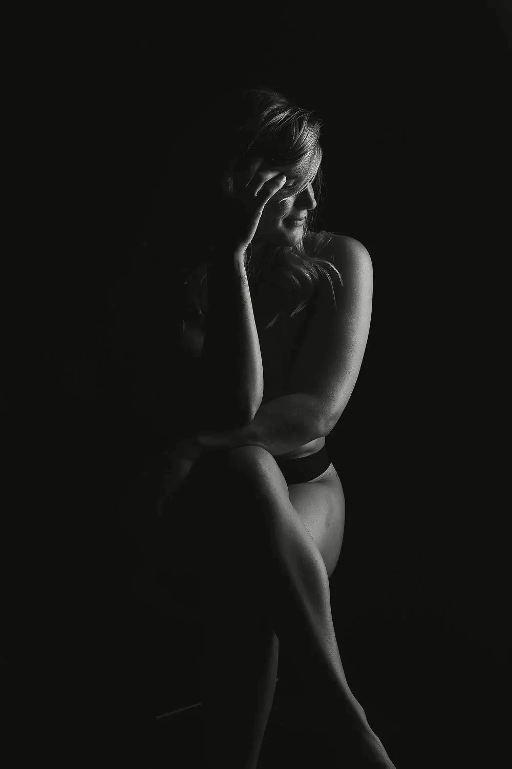 Gorgeous dirty blonde wife boudoir image 23