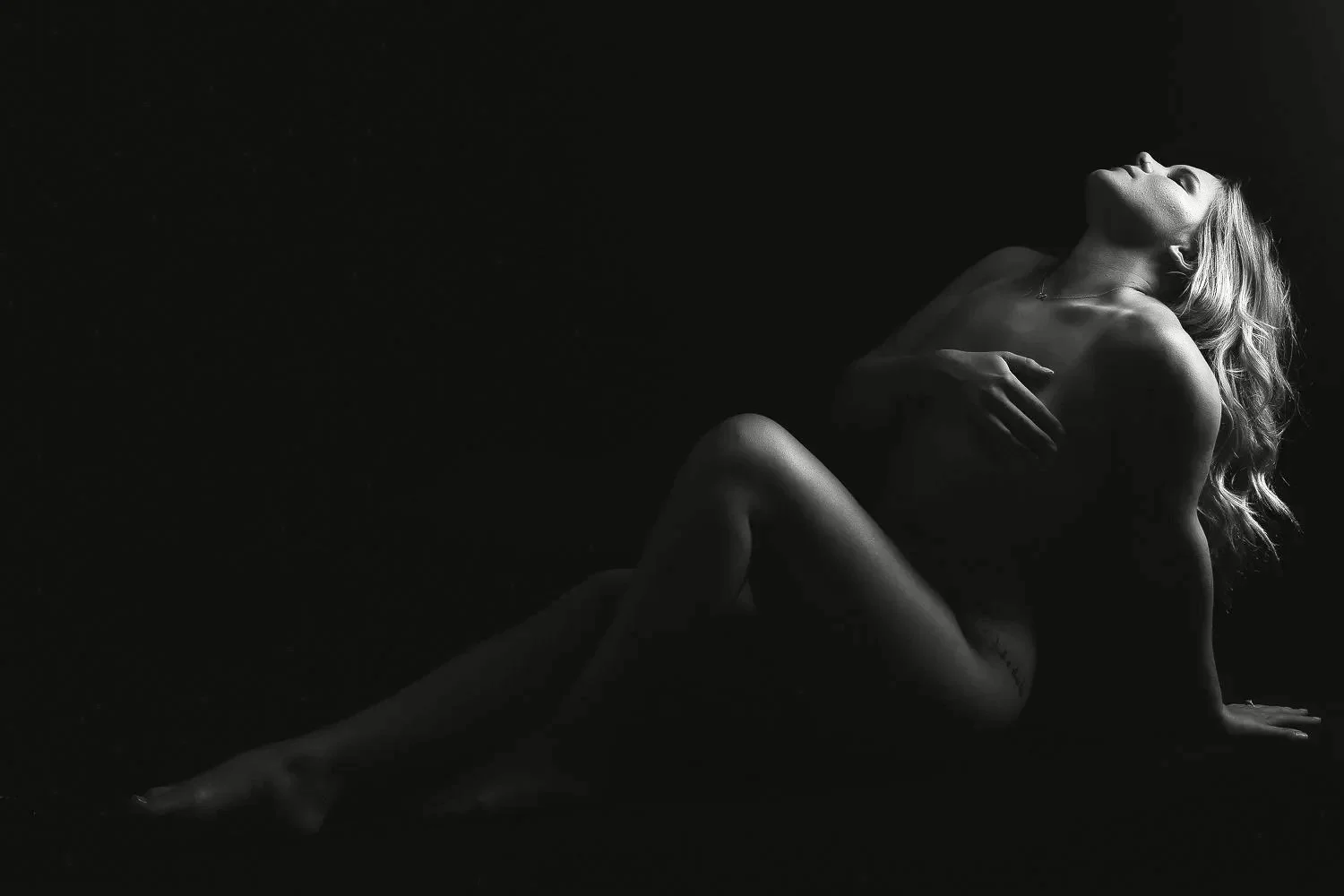 Gorgeous dirty blonde wife boudoir image 24