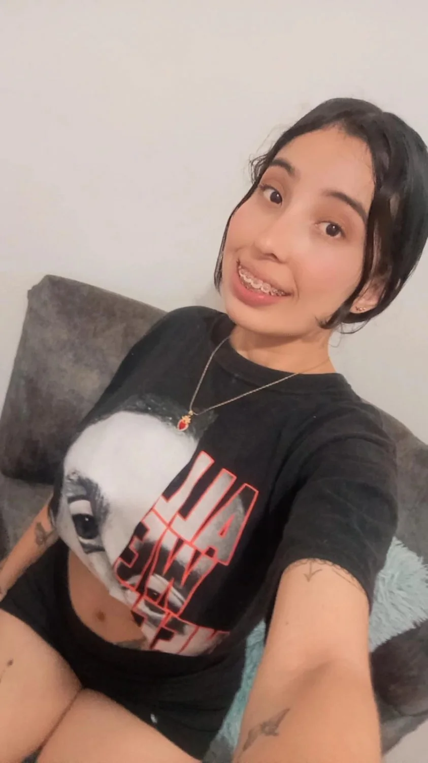 Latina Whore in Braces Showing Off image 14