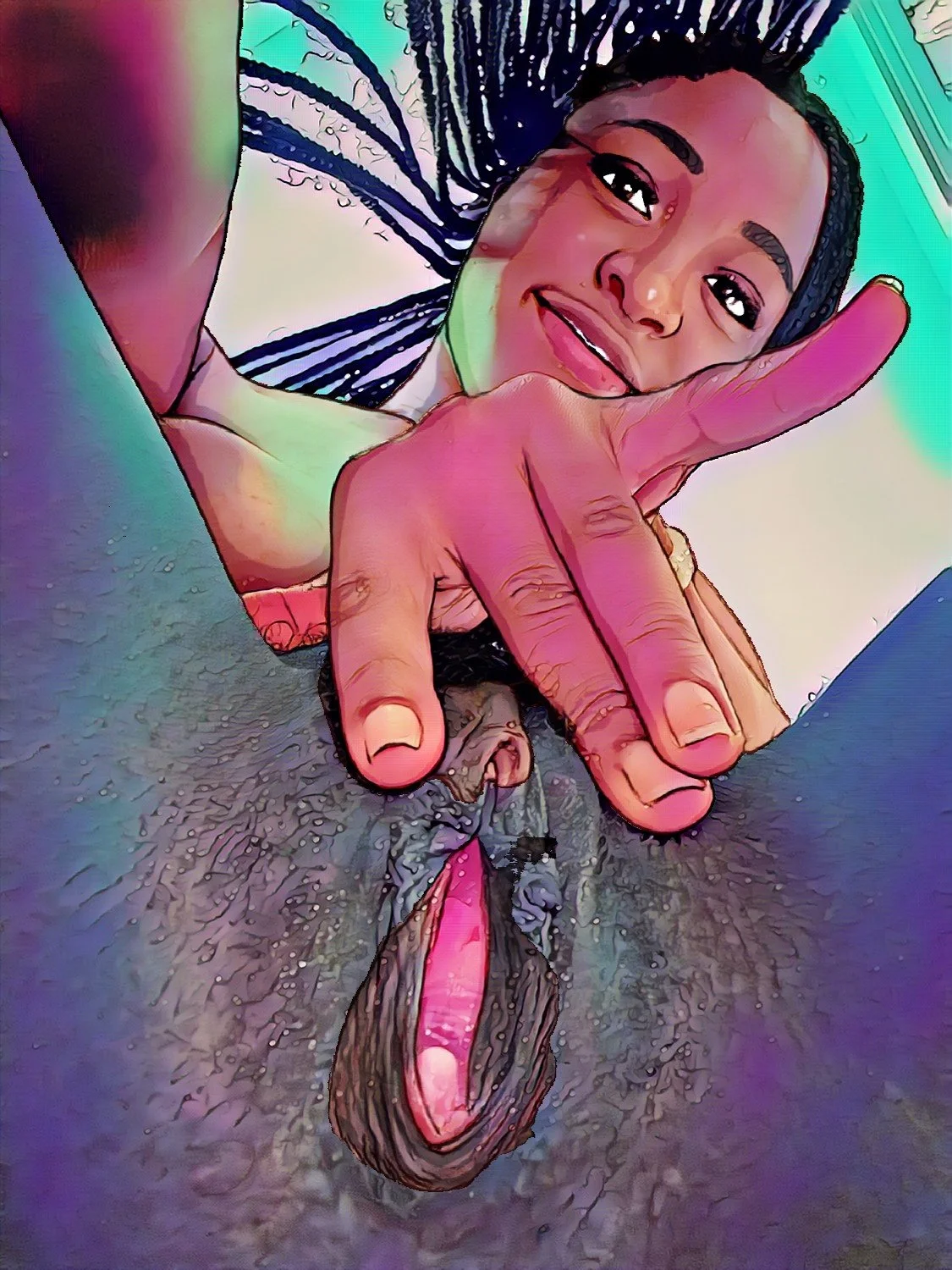 Negra mulata em Cartoon e real image 3