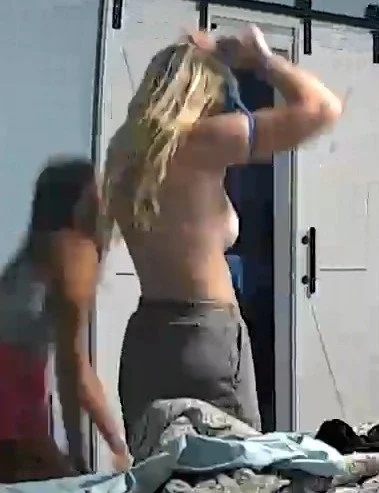 Cute blonde with killer body image 10