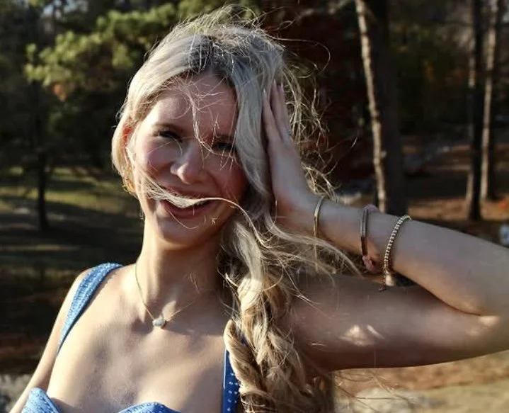 Blonde bombshell is a tall and thin IRL baddie image 21