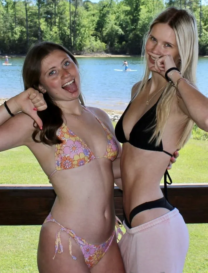 Blonde bombshell is a tall and thin IRL baddie image 27