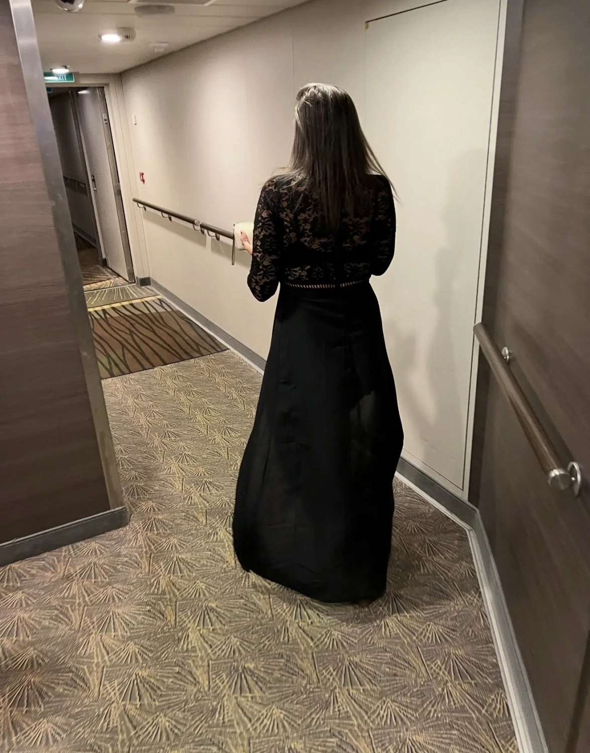 Pathetic husband shows us all his wife in a sophisticated dress horny in hotel. MILF mom married image 2