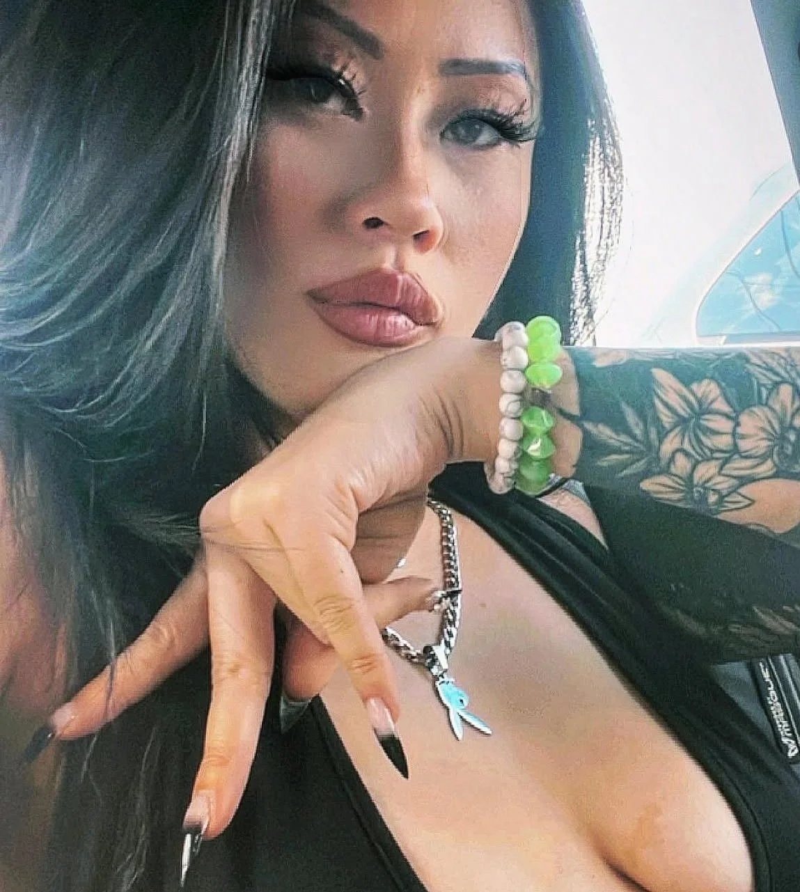 Tatted Petite Asian stoner image 11