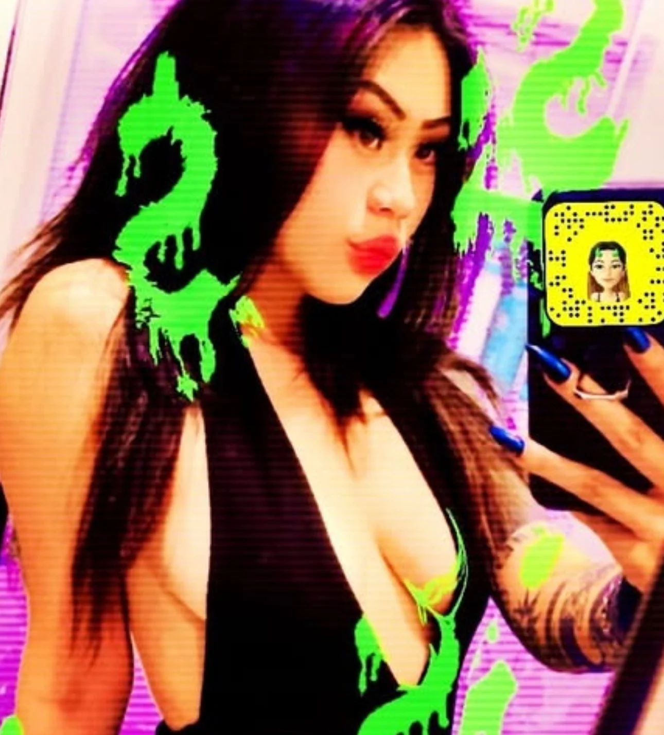 Tatted Petite Asian stoner image 13