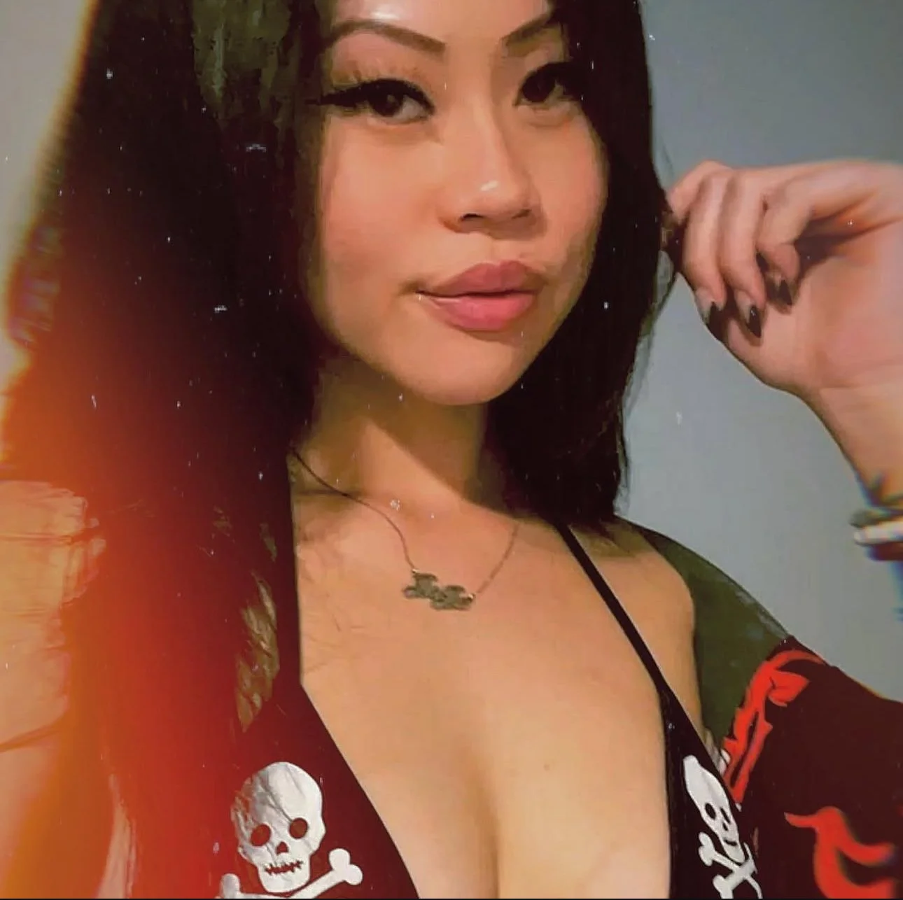 Tatted Petite Asian stoner image 31