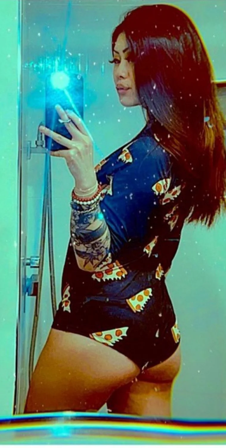 Tatted Petite Asian stoner image 32