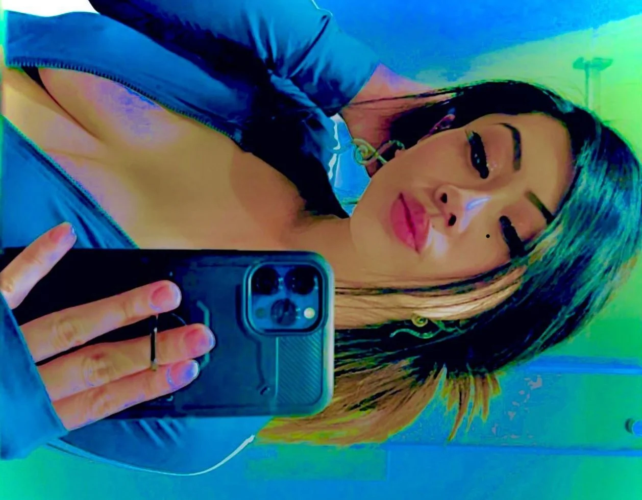 Tatted Petite Asian stoner image 33