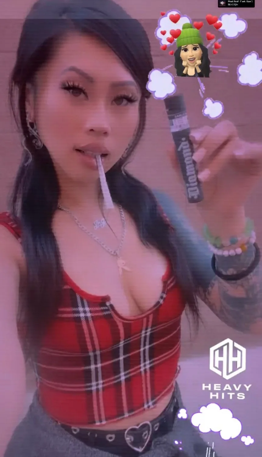 Tatted Petite Asian stoner image 37