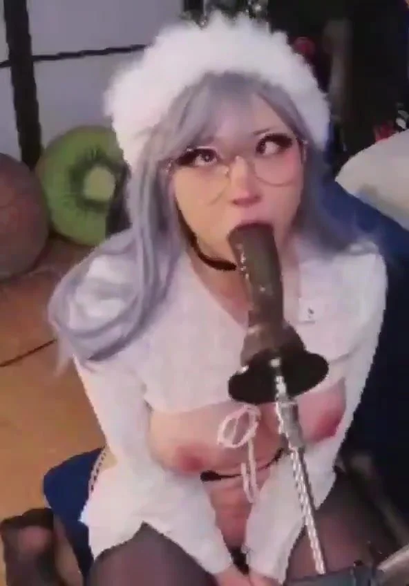 Asian streamer dildo machine face fucked abg cosplay ahegao baddie main image