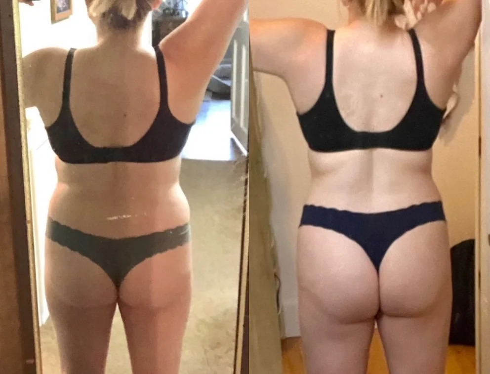 Old co-worker Alyssa front and back in her bra and panties image 2