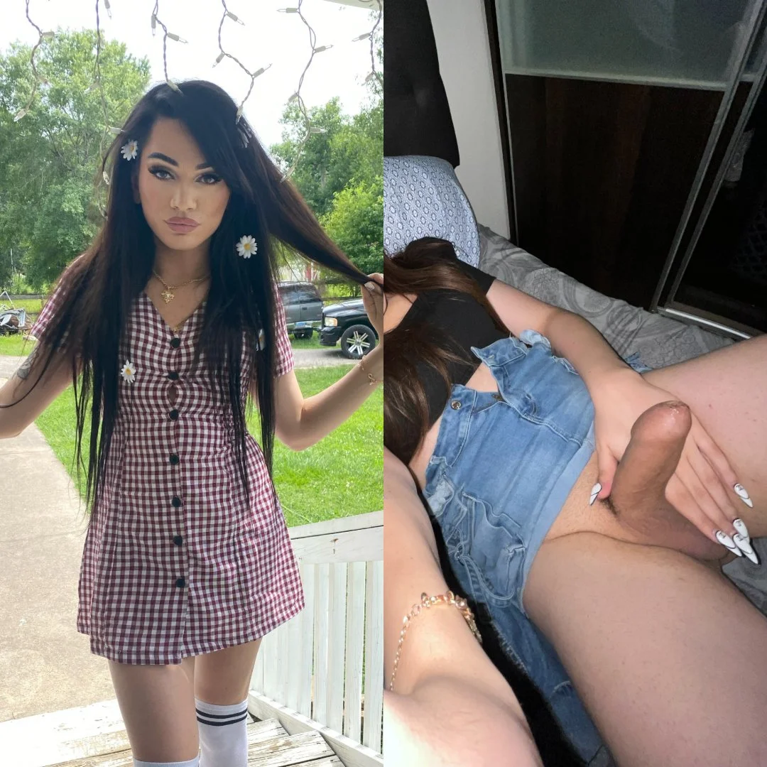 Chubby Latina Trans Playing With Her Fat Cock - Tranny Trap Tgirl Ts Shemale Femboy Sissy image 4