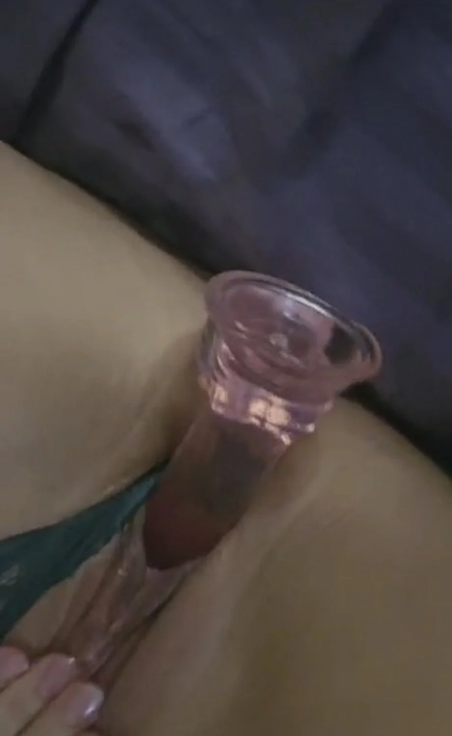 Horny housewife dildo play with shaven pussy image 3
