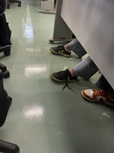 college girl took off her shoe and I noticed a rancid smell cover image
