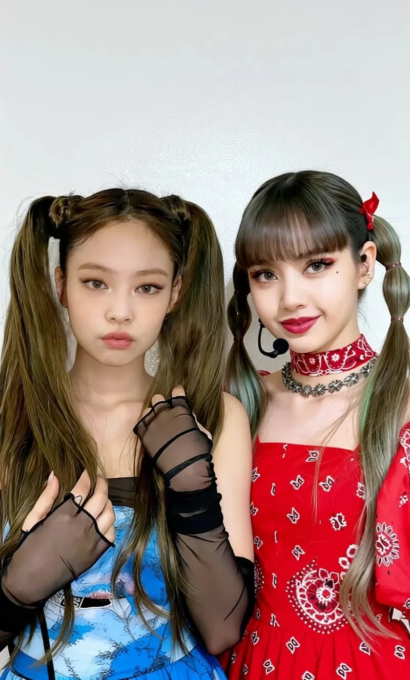 Blackpink Jennie Lisa Double Blowjob Handjob Titfuck image 2