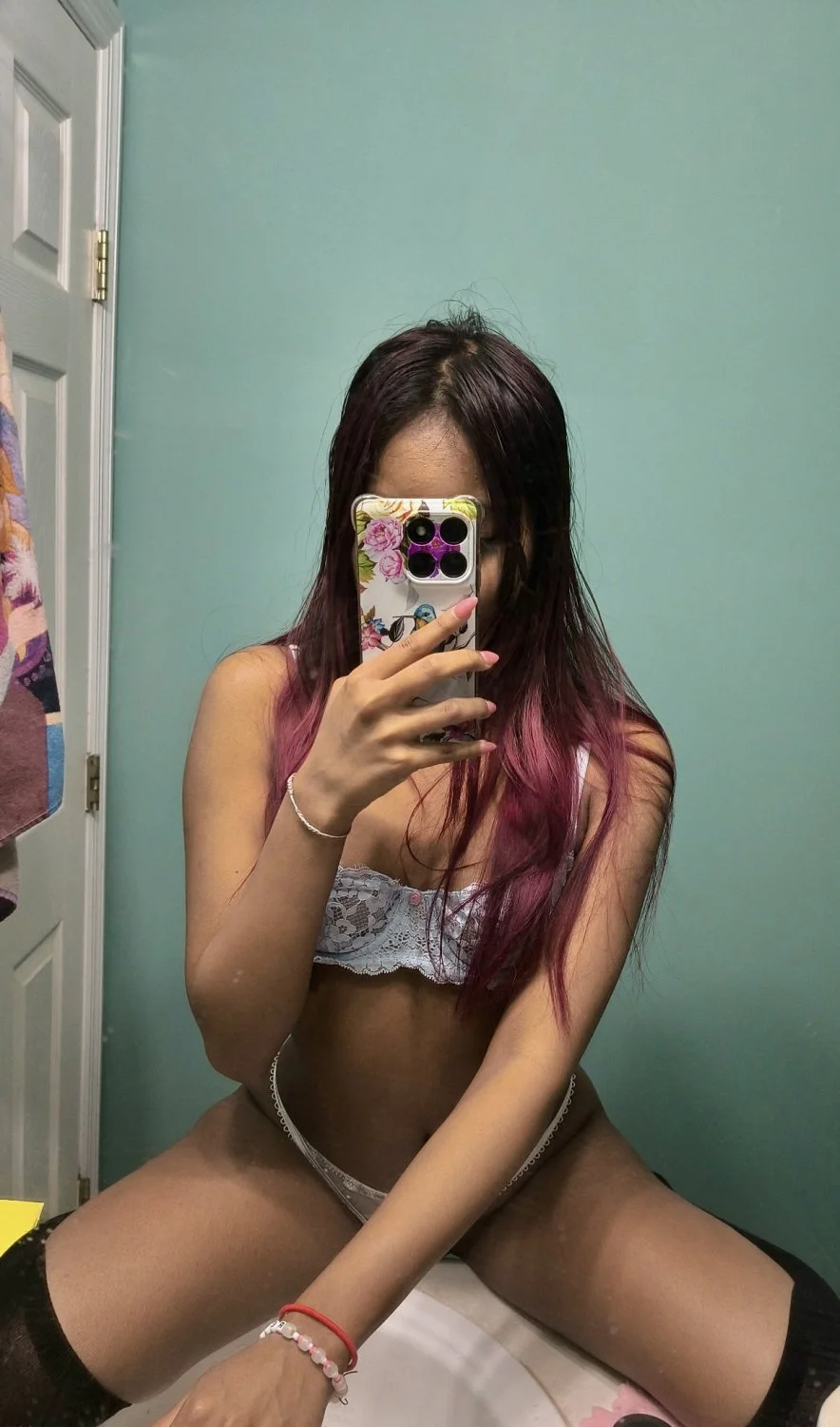 sexy Asian teen in lingerie image 15