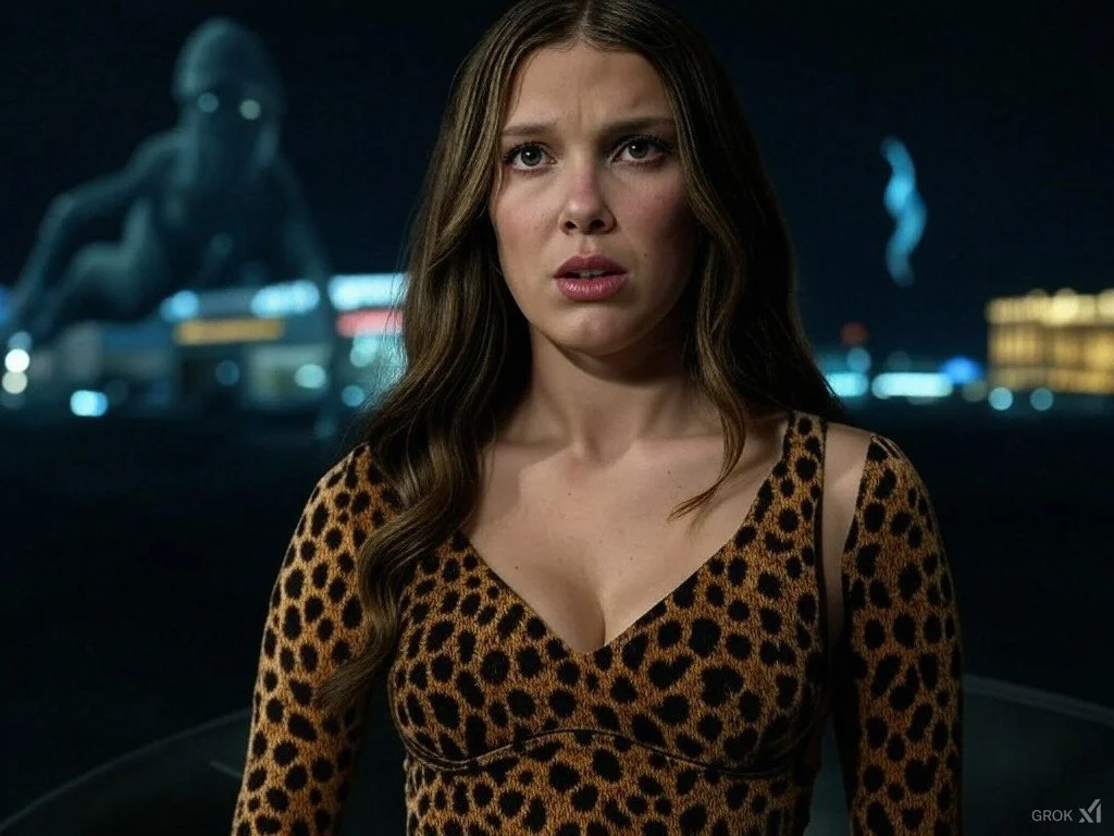 Celebrity Millie Bobby Brown ai cum slut fakes image 8