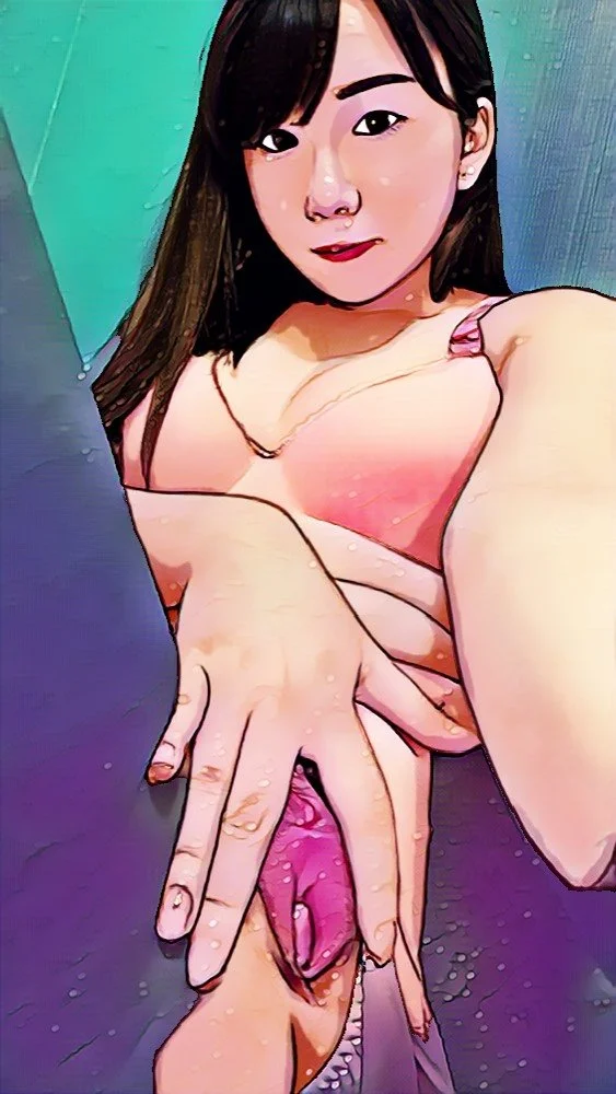 Novinha asiática em Cartoon e real image 19