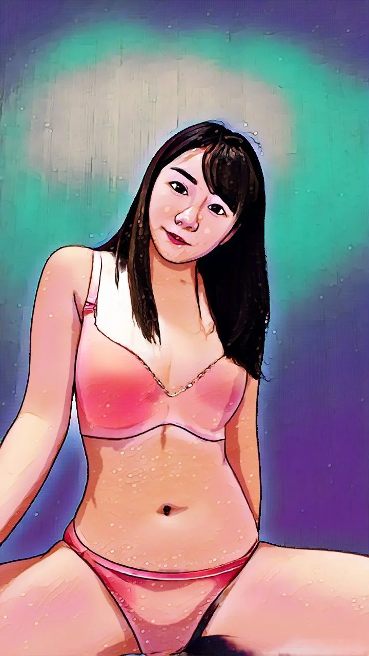 Novinha asiática em Cartoon e real image 8