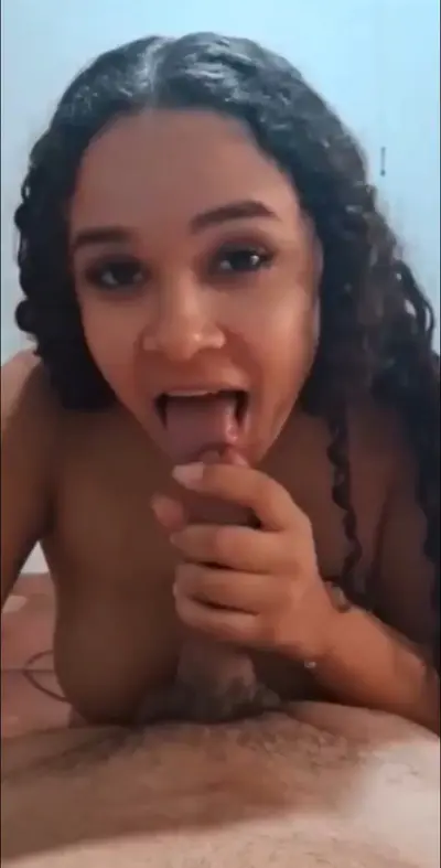 Latina mama sucking long dick cover image