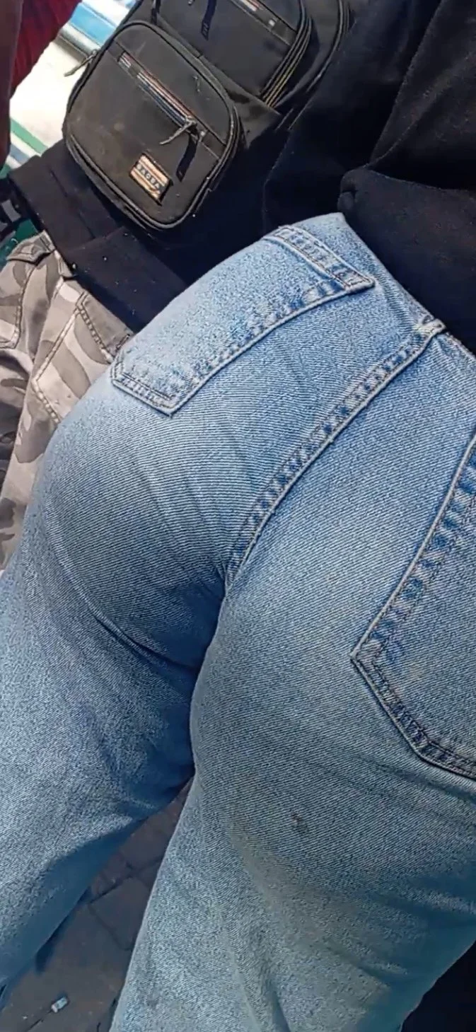 Woman in public - perfect ass jeans image 2