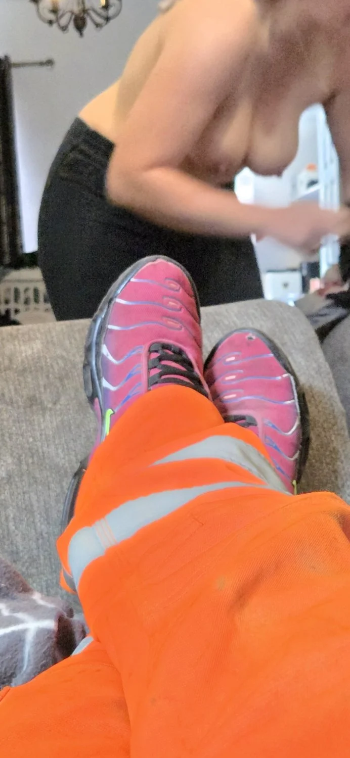 British Wife getting ready for work image 11