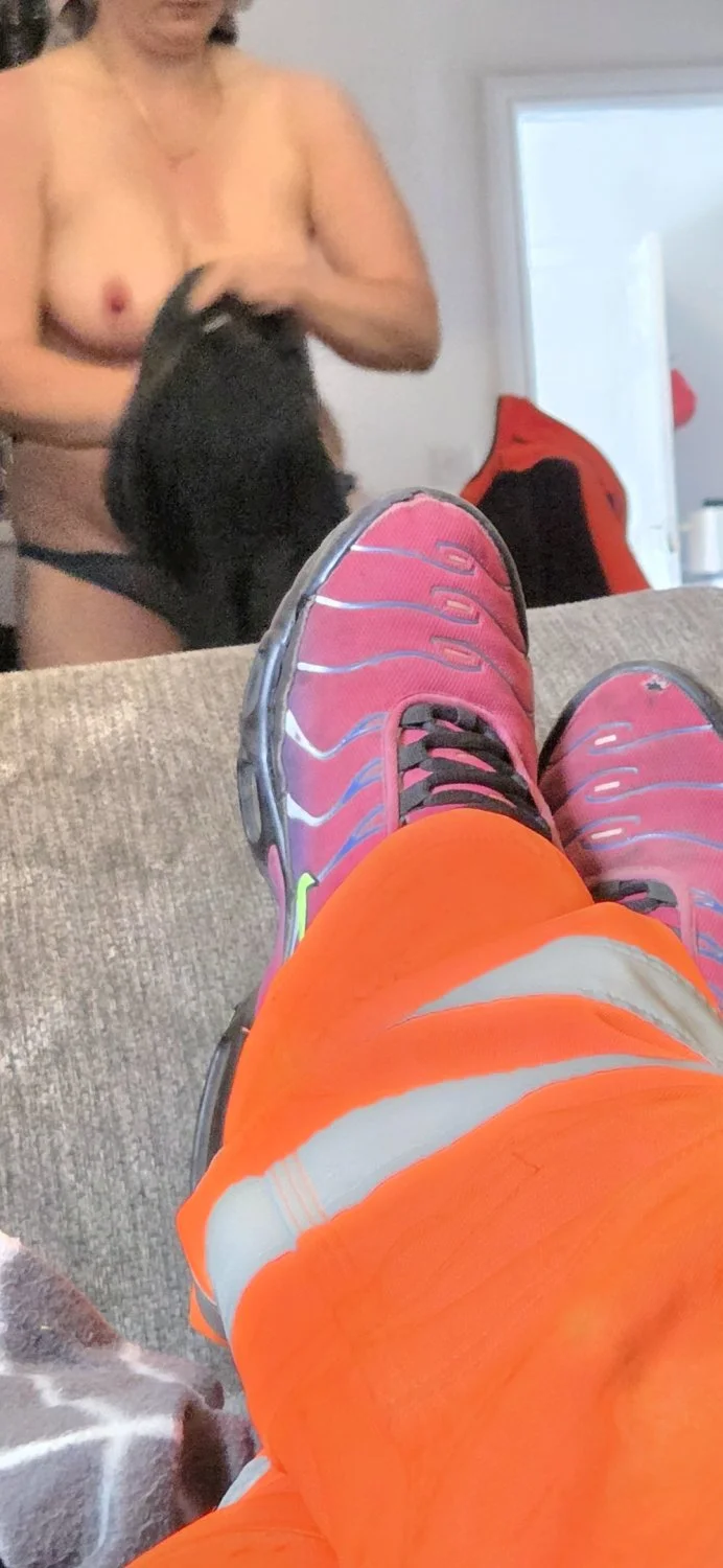 British Wife getting ready for work image 12