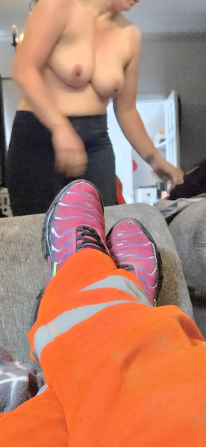 British Wife getting ready for work image 6